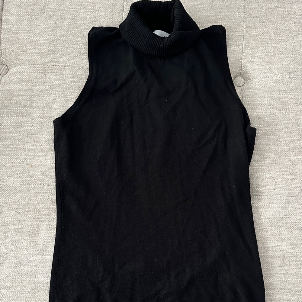 Sundays Black Turtleneck Tank Top